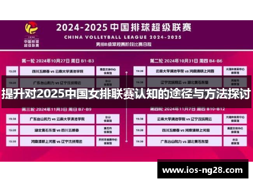 提升对2025中国女排联赛认知的途径与方法探讨